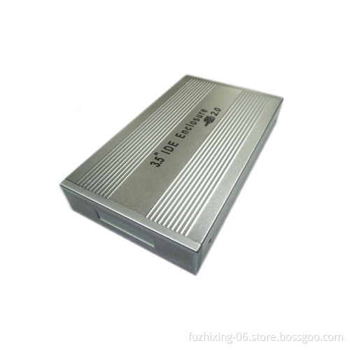 Black Silver USB 2.0 aluminum external hdd case 3.5 inch ide